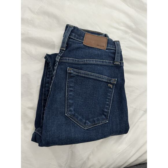 Madewell 10" High-Rise Skinny Skinny Jeans in Dark Wash Women Size 26 - Picture 3 of 9